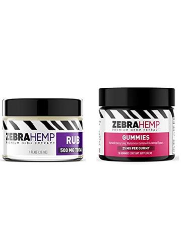 zebra hemp Premium Gummies Topical Natural Joint & Muscle Pain Discomfort Relief Rub/Cream/Salve