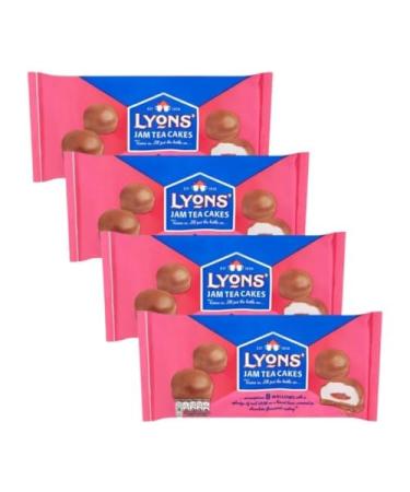 Marshmallow Chocolate Cake Bundle Containing Lyons Jam Tea Cakes 200g (4 Pack)