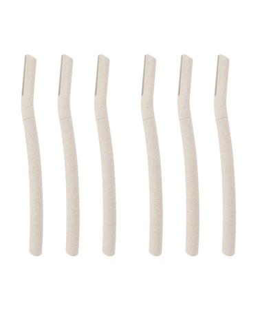 Beaupretty 6 STK eyebrow scrapers make-up-up-eye brow razor make-up gadgets make-up toolkit tools for trimming the eyebrows stainless steel blade Tool box face 15.2x1.5cmx2pcs such as shown