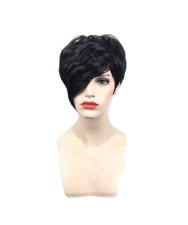 Lovel Conductor Black Short-Haired Wigs | Natural-Looking Synthetic Hair Full Wigs for Women | Warm Half Wigs - Shop Internationally - Buy Online on GoSupps.com
