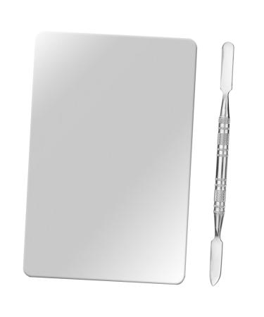 GALPADA Palette de Maquillage Inox et Spatule Cosm tique Taille Moyenne Outil de M lange de Pigments pour Maquilleurs Professionnels et Amateurs Nail Art et Maquillage du Teint