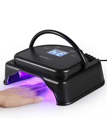 Gel Nail Lamp Anself 64W Pro LED Curing Dryer Lamp Nail Polish Machine 110-240V with Lifting Handle Touch Sensor LCD Screen (Need Plug in)