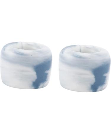 Zerodeko 6-Piece Mini Ceramic Storage Set Blue Round Toothpaste Pot & Washbasin Organizer for Travel & Worktops - Buy Online on GoSupps.com