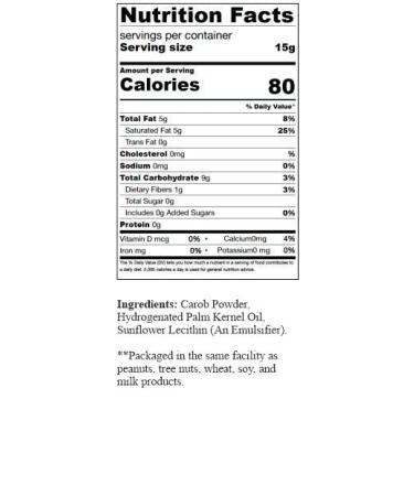 SweetGourmet Unsweetened Carob Drops 2M - No Caffeine Chocolate - 1 Pound | 100% Pure Carob - Pack of 1 - Buy Online on GoSupps.com