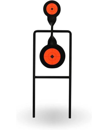 Birchwood Casey World of Targets Easy-to-Use Durable Steel Spinner Target with High Visibility Target Spots for Maintenance-Free Rifle/Handgun Shooting Double Mag .44 Magnum