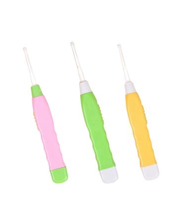 Healeved 3pcs Flashlight Cleaner Random Tools Tool Ear Safe Light Led with Pick Kids Remover Curette Earpick Wax Baby Colors