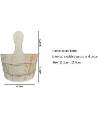 Tovmekdjn Sauna Bucket Wooden Sauna Bucket and Spoon Handmade Sauna and Spa Accessories Wooden Sauna Bucket - Buy Online on GoSupps.com