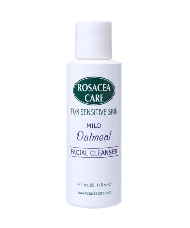 Mild Oatmeal Cleanser Non-Drying Redness Relief with Colloidal Oatmeal Best Natural Rosacea Cleanser Really Effective Anti Itch for Dry Sensitive Skin (4 Fl Oz)