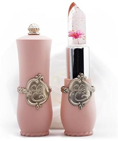 Goorvoucs 2x Beauty Bright Flower Crystal Jelly Lipstick Magic Temperature Change Color Lip Balm Makeup Light Pink & Lemon Yellow - Buy Online on GoSupps.com