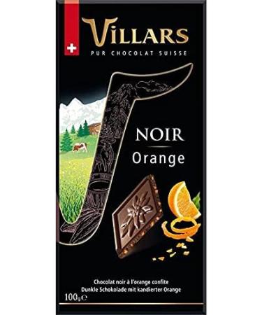 VILLARS - Dark Chocolate Tasting Bar with Candied Orange Peel 100G - Pack of 2 - Buy Online on GoSupps.com