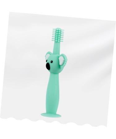 Kisangel Soft Bristle Toddler Toothbrush | Animal Teether Baby Toy Brush | Green Silicone Infant Toothbrush - Buy Online on GoSupps.com