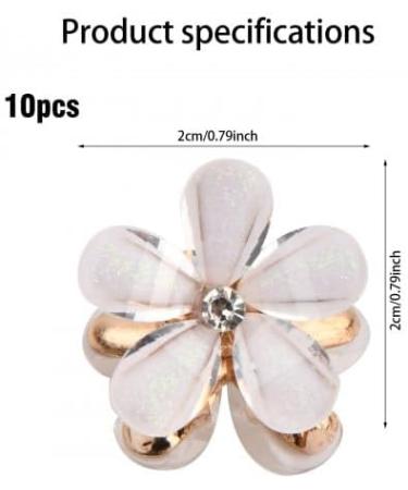 Nivofu 10 Pcs Mini Diamond Hair Claw Clips Small Pearl Hair Clips Flower Hairpins Hair Accessories for Girls Women Sweet Barrettes Hair Styling Accessories for Daily Date Party Wedding - Buy Online on GoSupps.com