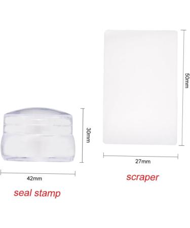minkissy 1 Set manicure tools nail tools manicure kit clear jelly nail art stamper manicure nail art tool Nail Beauty Tool Kit Nail Art Supplies major scraper Accessories suite impression - Buy Online on GoSupps.com