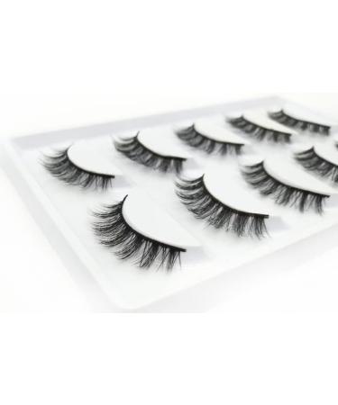 New 5 Pair 3D Imitate Mink False Eyelashe Wispy Natural Long Thick Fake Eyelashe - Buy Online on GoSupps.com