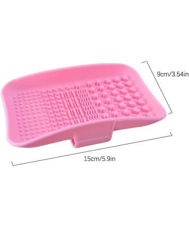 Dajidafu Universal Women Foundation Makeup Brush Cleaning Mat Home Dress Room Reusable Nonslip Eyebrow Pen Silicone Washing Pad Rose Red - Buy Online on GoSupps.com