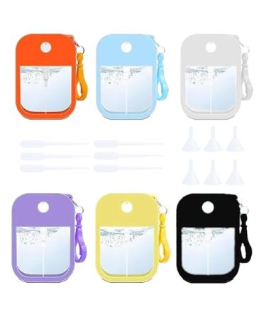 CLDURHGE Portable Card Spray Bottle Moisturizing Sprayer Box with Funnel and Dropper Alcohol Hand Sanitizer Spray Bottle Reusable Hand Sanitizer Holder(6 PCS)