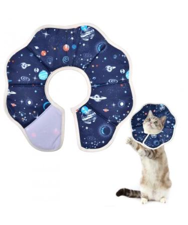 Doryum Cat Cone Collar Cat Recovery Collar Adjustable Cat Soft Cone Collar Pet Protective Cotton Cone Elizabethan Collar for Cat Pet Protective Collar Cat Cones After Surgery (Medium)