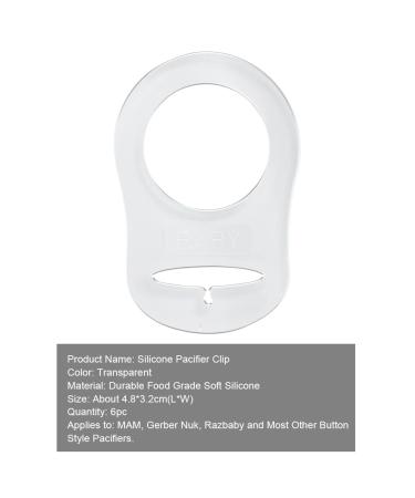 Buy Transparent Silicone Pacifier Ring & Adapter | Soft Silicone Dummy Clips & Chains for Babies - Buy Online on GoSupps.com