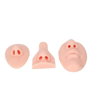 Silicone Nose Mouth Model Set | 3D Soft Practice Nose for Suture Teaching | Reusable Display Mold for Earrings | Light Skin Color - Buy Online on GoSupps.com