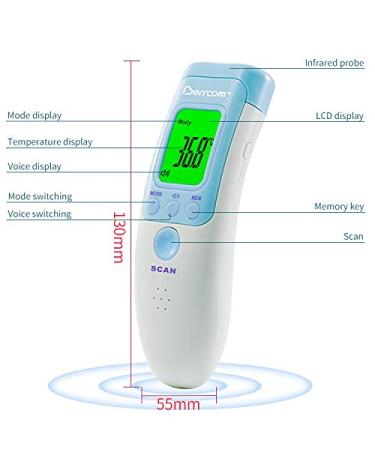 Berrcom JXB-183 Non-Contact Infrared Thermometer - FDA & CE Certified, 3-in-1 Baby Fever Check - Buy Online on GoSupps.com