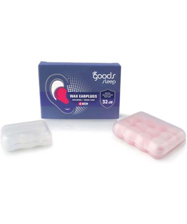 GoodsSleep Soft Wax Earplugs & Travel Case 18 pcs - Noise Cancelling 32 dB - Buy Online on GoSupps.com