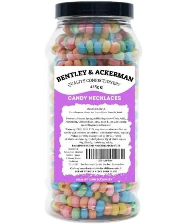 Candy Necklaces (435g) Original Edible Sweet Necklaces in a Gift Jar - Fun and Tasty By Bentley & Ackerman's Sweet shop. - Buy Online on GoSupps.com
