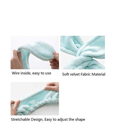 Spa Facial Headband 2 Pack - Rabbit Ear Design for Makeup and Shower - Adjustable Towels for Facial Treatment - White and Pink - Buy Online on GoSupps.com