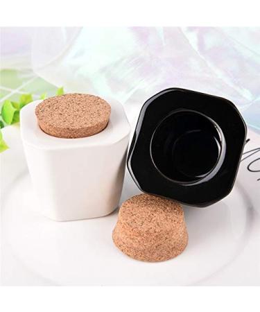 Uposao Porcelain Dappen Dish for Nail Art - 1 Piece with Lid | Ceramic Cork Cup for Acrylic Liquid Powder | Beauty Accessories & Styling Tool - Buy Online on GoSupps.com