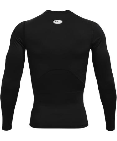 Under Armour Men's HeatGear Compression Long-Sleeve T-Shirt Black/Steel - Size Medium - Buy Online on GoSupps.com