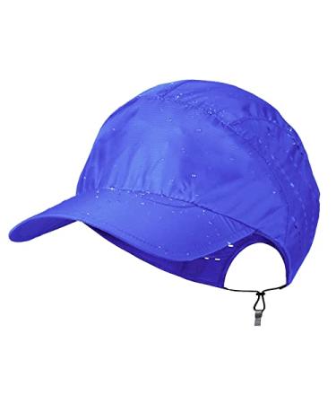 Men Running Cap Water Resistant Womens Breathable Ultralight Cap Reflective Quick Dry Sport Hat Blue