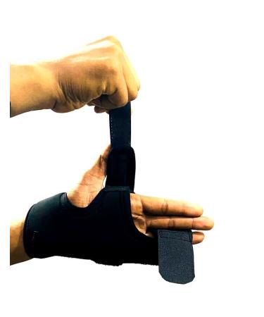 WITSOUL Boxer Finger Splint for Pinky & Ring - Adjustable Hand Brace for Metacarpals & Knuckles - Black Large - Left or Right Hand Support - Buy Online on GoSupps.com