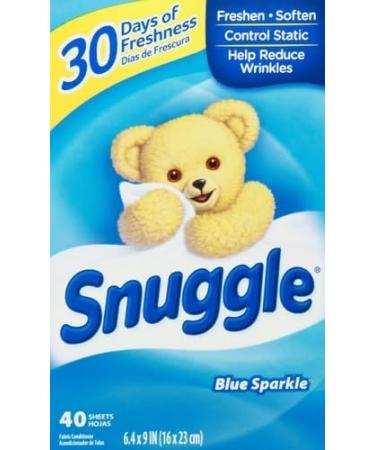 Snuggle Fabric Softener Sheets - Blue Sparkle 40 ct | Softens & Freshens Clothes | Buy Internationally - Buy Online on GoSupps.com
