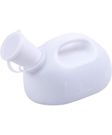 Urinals for Men Portable Male Urinal with Lid 2000 Ml/66 Oz Large Capacity Urine Cups for Incontinence Elderly Travel Driving Camping (White) Happy - Buy Online on GoSupps.com