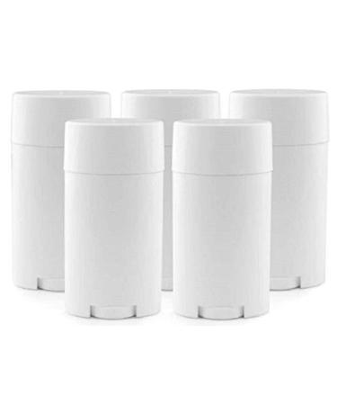 Hustar plastic container for filling with deodorant lip balm lip gloss etc. without content refillable 15 ml white 5 PCs white 5 PCs