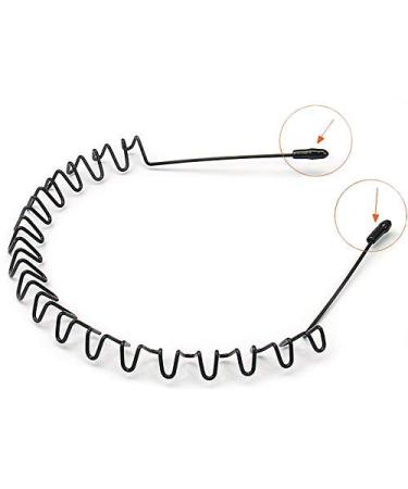 Premium Unisex Hair Bands for Men & Women | Slip-Resistant Elastic Hoops | Corrugated Black Sports Accessories - Buy Online on GoSupps.com