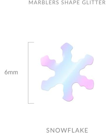 MARBLERS Chunky Snowflake Glitter 0.11oz - Vegan, Non-Toxic, Cruelty-Free | Eyeshadow, Nail Polish, Festival Makeup - Buy Online on GoSupps.com
