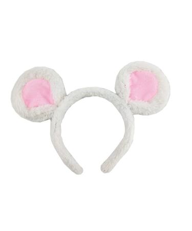 YO-HAPPY Soft Bear Ears Headbands Plush Mouse Ears Hair Hoop for Washing Face Cartoon Animal Hairbands Halloween Costume