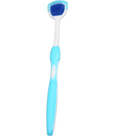 10-Piece Silicone Tongue Brush & Scraper Set - Blue Tongue Cleaner for Bad Breath Relief | International Shipping - Buy Online on GoSupps.com