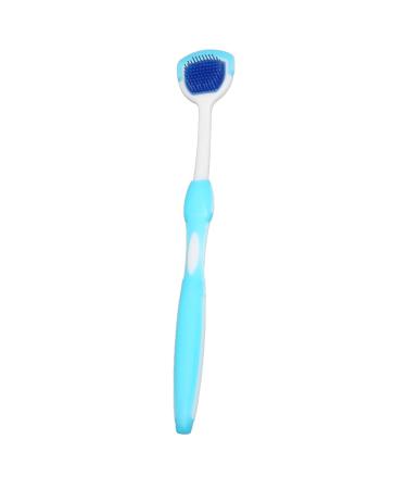 Silicone Tongue Brush Long Handle 10 Pcs for Adults - Blue | Effective Tongue Cleaner - Buy Online on GoSupps.com