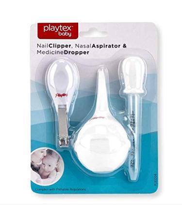 Playtex Baby 3 Piece Healthcare Kit - Nail Clipper Nasal Aspirator and Medicine Dropper 3 Piece Set