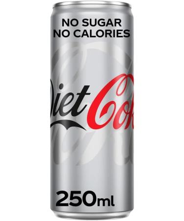 Diet Coke Slim and Sleek Cans 250ml (24) - Buy Online on GoSupps.com