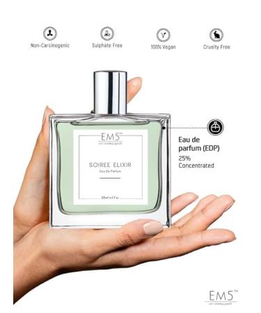 EMS Soiiree Elixir EDP Perfume for Men | Woody Warm Spicy Fragrance | Strong and Long Lasting Spray | Luxury Gift for Him | (50ml / 1.7 Fl Oz) - Buy Online on GoSupps.com