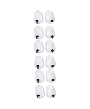 Mobestech 6 Pairs Heel Pad Gel Heel Inserts Medial Lateral Heel Pads Heel Insoles Inserts Gel Heel Liners Half Insole for Heels Heel Cups Inserts Gel Men and Women Back Pad