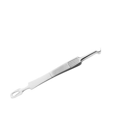VINTORKY 3pcs Clip Blackhead Comedone Mole Removal Scissor Removal Tweezers Kit Stainless Steel Silver