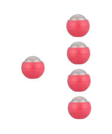 Beavorty 5st hand massage ball massage roller facial accessories foot massage device cold roller ball ice roller ball the shoulder the ball roll delivers scrollrad fitness massage balls ABS Rosa