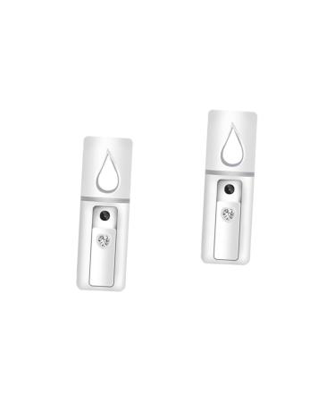 Hemoton 2pcs Facial Spray Mist Handy Facial Sprayer for Eyelash Extensions Makeup Brishes Face Sprayer White