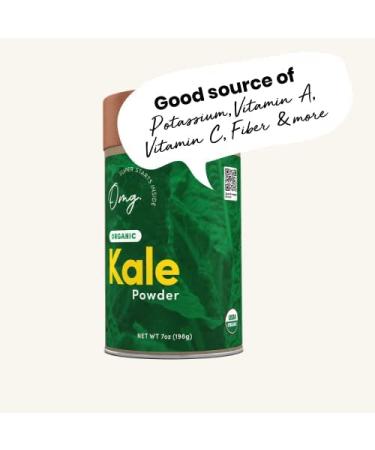 Organic Kale Powder - 100% Pure USDA Certified Superfood - Rich in Potassium, Vitamin A, Vitamin C, Fiber - 7 oz - Buy Online on GoSupps.com