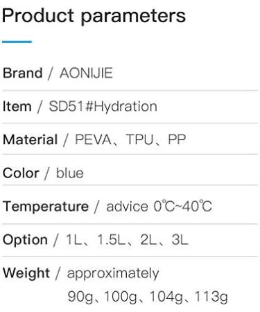 AONIJIE Foldable Hydration Bladder (1L/1.5L/2L/3L) - Lightweight Water Bags for Camping Hiking Riding & Climbing | PEVA Material - Buy Online on GoSupps.com