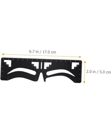 Angoily Eyebrow Design Eyebrow Card Ruler Tool Template Metal Eyebrow Ruler Positioning Ruler Make up - Buy Online on GoSupps.com