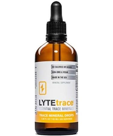 LyteTrace Trace Mineral Drops 100ml x 200 Servings - Ionic Sodium-Free Concentrate for pH Balance - Non-GMO, Vegan, Kosher, Keto Friendly - Buy Online on GoSupps.com